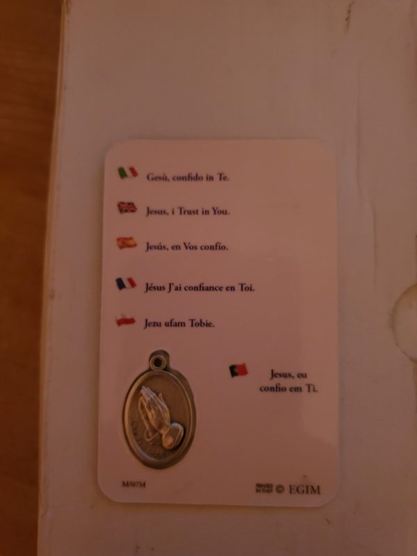 Divine Mercy Medal with Card